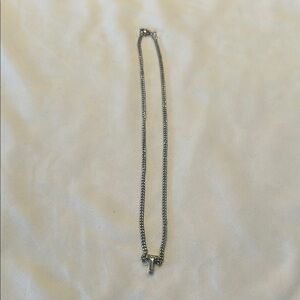 Silver T Choker 16”